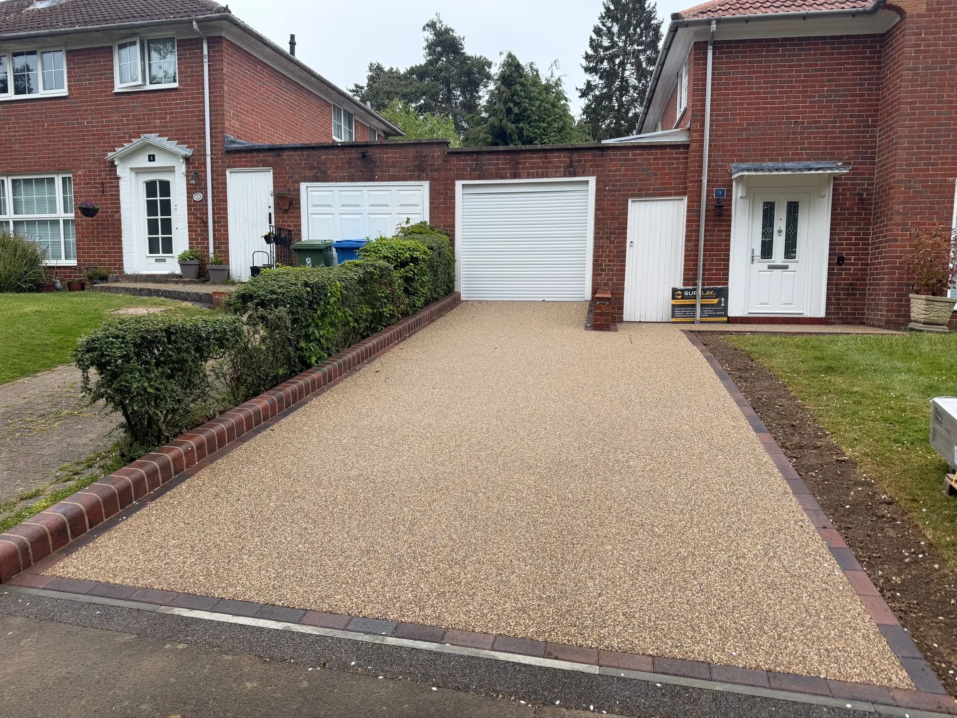 Semi-Detached Small Driveway resin bound driveway by SureLay UK in Knaphill, Surrey