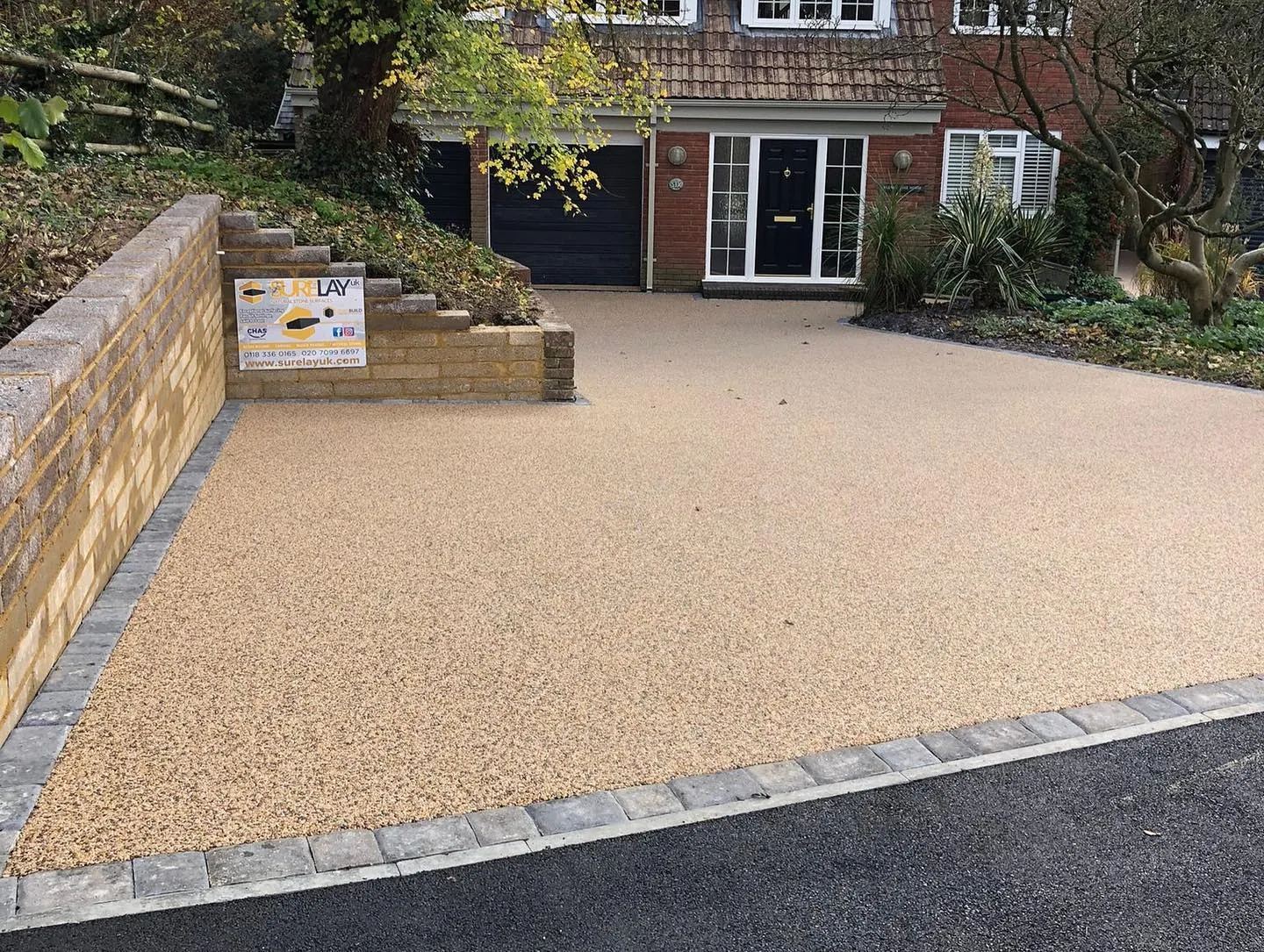 Detached House resin bound driveway by SureLay UK in Wokingham, Berkshire