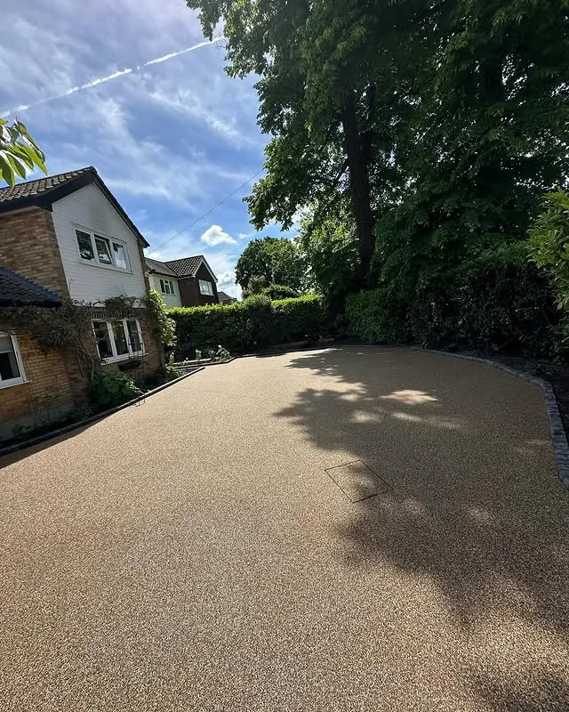 Resin bound Driveway completed by SureLay UK in Esher, Surrey